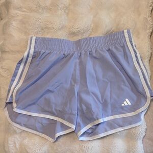 adidas Women’s Lavender Athletic Shorts with White Trim